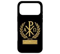 Custodia per iPhone 17 Pro Max IN HOC SIGNO VINCES - Chi Rho Simbolo dei Cavalieri Templari