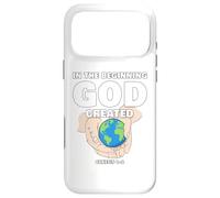 Custodia per iPhone 17 Pro Max In The Beginning GOD Created - Christian Creation Genesis