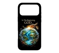 Custodia per iPhone 17 Pro Max In The Beginning GOD... Earth Genesis 1:1 Bible Verse Nature