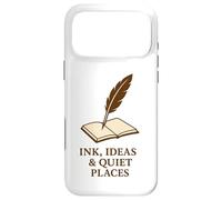 Custodia per iPhone 17 Pro Max Inchiostro, idee e luoghi tranquilli - Libro penna d'oca