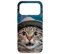 Custodia per iPhone 17 Pro Max Incontro con un UFO Gatto scioccato Divertente Strano