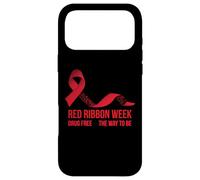 Custodia per iPhone 17 Pro Max Indossiamo la consapevolezza della settimana del nastro rosso rosso ottobre senza droghe