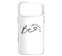 Custodia per iPhone 17 Pro Max Inspirational Be Yourself Heart Lettering Positive Citazione