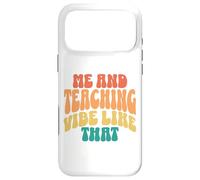 Custodia per iPhone 17 Pro Max Io e Insegnamento Vibe Come Quel retrò groovy insegnante