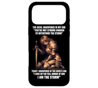 Custodia per iPhone 17 Pro Max Io Sono La Tempesta Armatura Di Dio Preghiera Guerriero Donna Cristiana