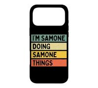 Custodia per iPhone 17 Pro Max Io sono Samone Doing Samone Things Divertente Citazione Personalizzata
