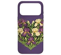 Custodia per iPhone 17 Pro Max Iris Cuore Floreale Primavera Love Art