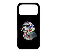 Custodia per iPhone 17 Pro Max Irish Wolfhound Dog Granny Square Crochet Yarn Crochet Yarn Crochet