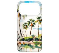 Custodia per iPhone 17 Pro Max Isola dei Caraibi Paradiso Acquerello Palme Spiaggia Art v2