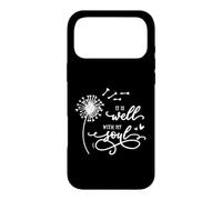 Custodia per iPhone 17 Pro Max It Is Well With My Soul Christian Pretty Dente di leone & Cuore