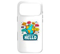 Custodia per iPhone 17 Pro Max It Starts With Hello Friendship Inclusion Language Teacher