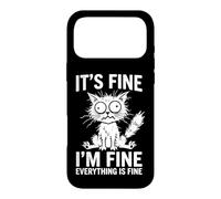 Custodia per iPhone 17 Pro Max It's Fine, I'm Fine (Everything Is Fine) - Funny Attitude Cat
