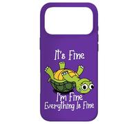 Custodia per iPhone 17 Pro Max It's fine I'm fine everything is under control funny Turtle