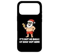 Custodia per iPhone 17 Pro Max It's Hot As Balls Of Holly Out Here Funny Santa Christmas