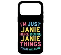 Custodia per iPhone 17 Pro Max Janie Here Doing Janie Cose Divertente Nome Janie