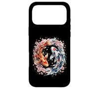 Custodia per iPhone 17 Pro Max Japanese Yin Yang Koi Fish Sakura Watercolor