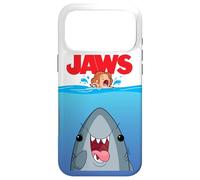 Custodia per iPhone 17 Pro Max Jaws 50th Anniversary Poster Cartoon Style Front & Back