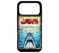 Custodia per iPhone 17 Pro Max Jaws 50th Anniversary Poster Stained Glass Front & Back