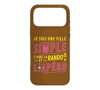 Custodia per iPhone 17 Pro Max Je suis une Fille Simple J'aime la Rando et l'Apéro