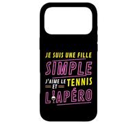 Custodia per iPhone 17 Pro Max Je suis une Fille Simple J'aime le Tennis et L'Apéro