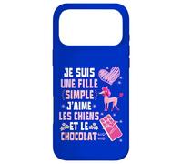 Custodia per iPhone 17 Pro Max Je Suis Une Fille Simple J'aime les Chiens et le Chocolat