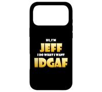 Custodia per iPhone 17 Pro Max Jeff Costume IDGAF Meme Personalized First Name Jeffery