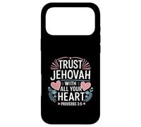 Custodia per iPhone 17 Pro Max Jehovah's Witness Trust Jehovah Heart Proverbs 3:5 JW ORG JW