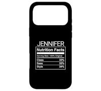 Custodia per iPhone 17 Pro Max Jennifer Valori nutrizionali Class Sass Style Funny Name Parody