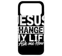 Custodia per iPhone 17 Pro Max Jesus Changed My Life Ask Me How Fede Evangelizzazione