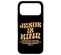 Custodia per iPhone 17 Pro Max Jesus Is King Bible Verse John 14:6 Christian God Religious