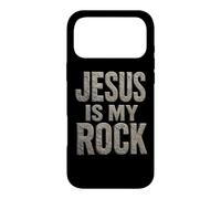 Custodia per iPhone 17 Pro Max Jesus is My Rock - Christian Faith Gospel Inspiration