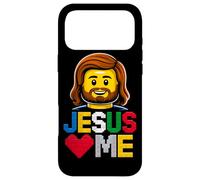 Custodia per iPhone 17 Pro Max Jesus Loves Me Builder Costruire Mattoni Blocchi Dio Cristiano