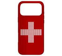 Custodia per iPhone 17 Pro Max Jesus Saves Cross Repeating Minimal Christian Faith (Red)
