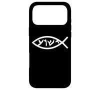 Custodia per iPhone 17 Pro Max Jesus Yeshua in lingua aramaico di pesce ha parlato