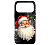 Custodia per iPhone 17 Pro Max Jolly Santa Claus Face, Holly & Sparkles - Festive Christmas