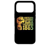 Custodia per iPhone 17 Pro Max Juneteenth Celebrate Black Freedom 1865 Black Power Fist