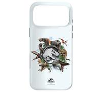 Custodia per iPhone 17 Pro Max Jurassic World Rebirth Circle Logo Dinosaurs