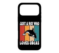 Custodia per iPhone 17 Pro Max Just a Boy Who Loves Orca Whale, regalo di compleanno per donne, uomini, bambini
