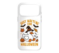 Custodia per iPhone 17 Pro Max Just Waiting for Halloween Witch Duck Regalo Uomini Donne Bambini