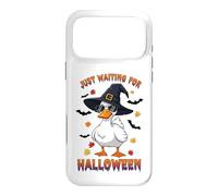 Custodia per iPhone 17 Pro Max Just Waiting for Halloween Witch Duck Regalo Uomini Donne Bambini
