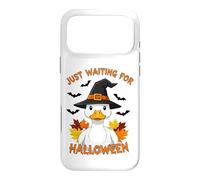 Custodia per iPhone 17 Pro Max Just Waiting for Halloween Witch Duck Regalo Uomini Donne Bambini