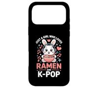 Custodia per iPhone 17 Pro Max Kawaii Bunny KPop Solo una ragazza che ama Ramen K Pop Girl