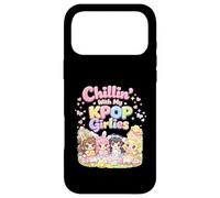 Custodia per iPhone 17 Pro Max Kawaii Chibi Pasqua Chillin Con Il Mio Kpop Girlies Bunny Girls