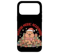 Custodia per iPhone 17 Pro Max Kawaii Christmas Capybara Holiday Mode:Activated