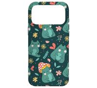 Custodia per iPhone 17 Pro Max Kawaii Mushroom Frog With Toadstool Cute Floral Fall Pattern