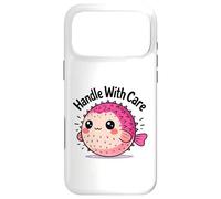 Custodia per iPhone 17 Pro Max Kawaii Pufferfish Ocean Art Maniglia con cura Sea Life Design