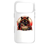 Custodia per iPhone 17 Pro Max Kawaii Ramen Cat giapponese xilografia Fuji Sunset Art