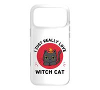 Custodia per iPhone 17 Pro Max Kawaii Strega Gatto I Just Really Love Cute Witch Cat Lover