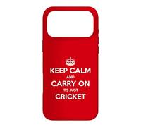 Custodia per iPhone 17 Pro Max Keep Calm and Carry On It's Just Cricket - Divertente