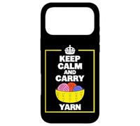 Custodia per iPhone 17 Pro Max Keep Calm and Carry Yarn Funny Knitting Design